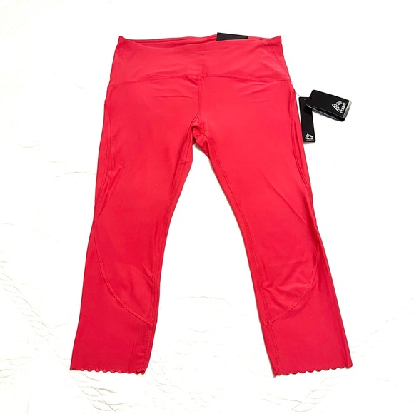 RBX HI RISE PINK CAPRI LEGGINGS with SIDES INSERTS - Picture 2 of 9